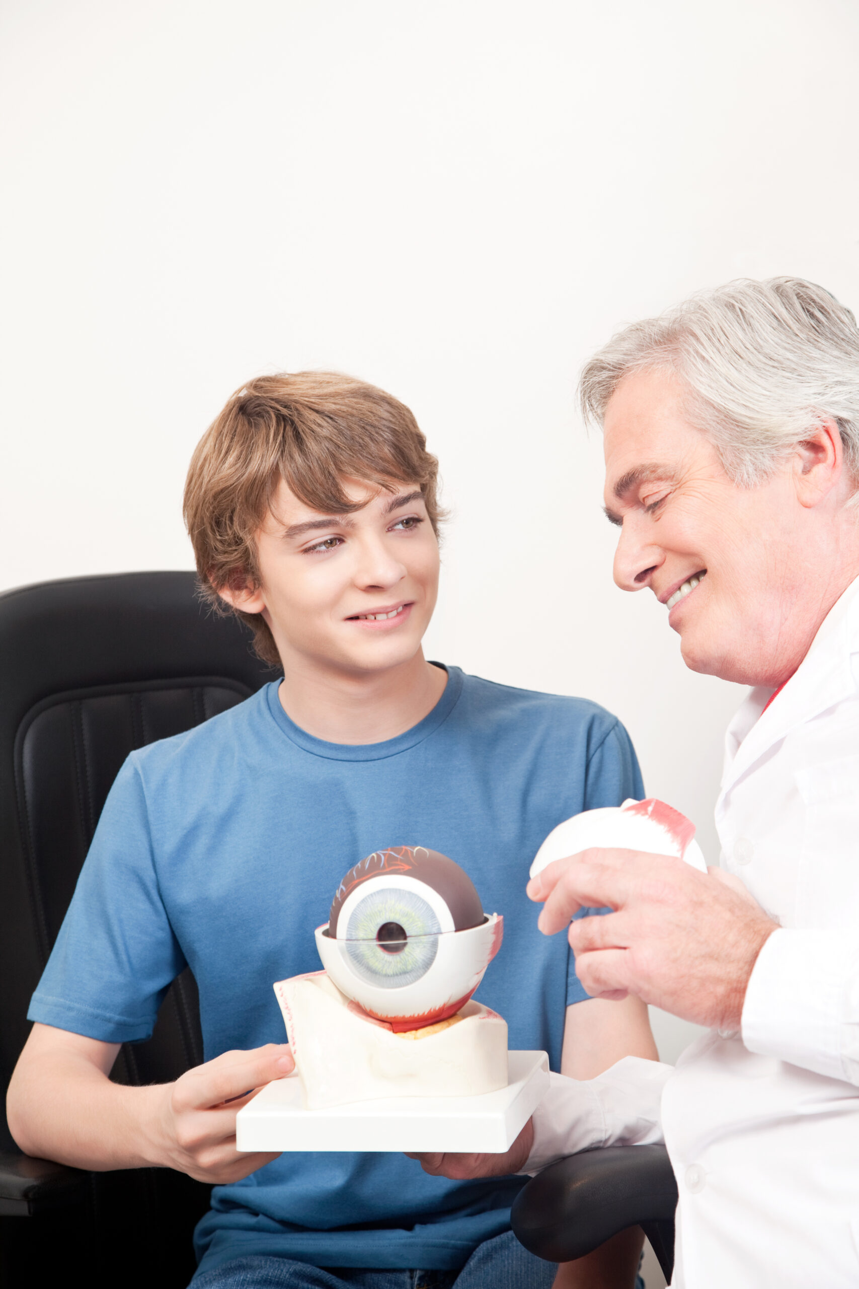 Optometrist and Patient